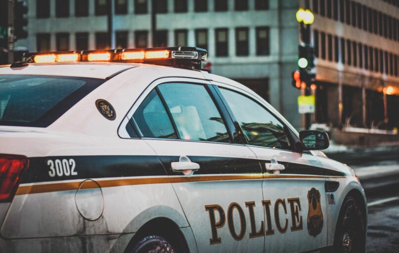 police car at street