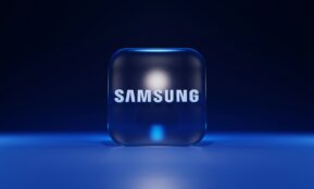 a blue cube with a white logo