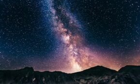 milky way on mountains