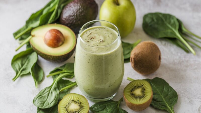 Žaliasis kokteilius su avokadu: sveikos mitybos receptas