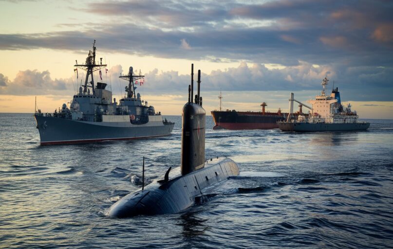 Rusijos povandeninis laivas seka amerikiečių persekiojamą tanklyvį Atlanto vandenyne