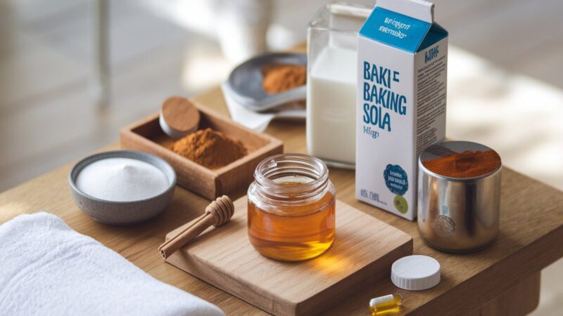 Namų sąlygomis pagaminta veido kaukė su medumi ir cinamonu švelniai odai