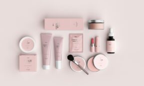 pink and black makeup brush set