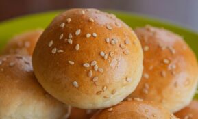 brown bread on green plate