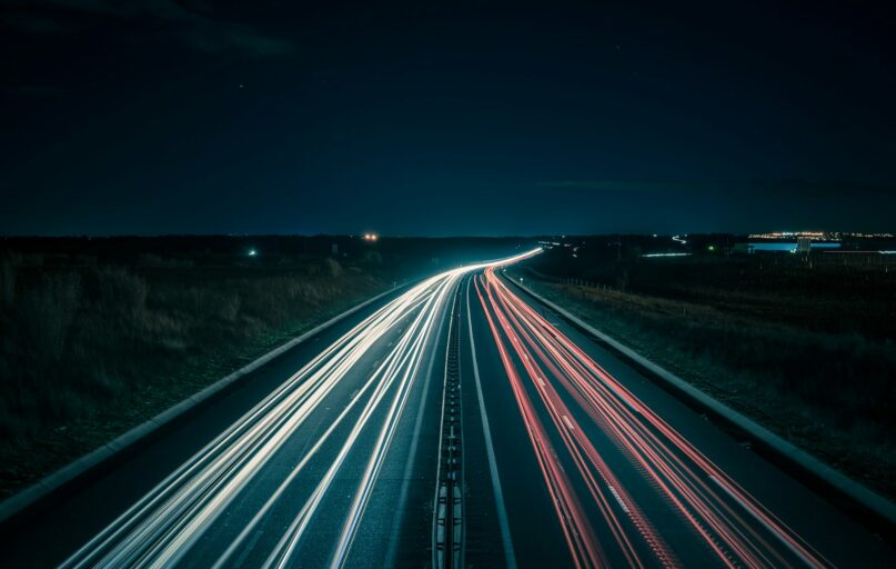 time lapse photography of highway