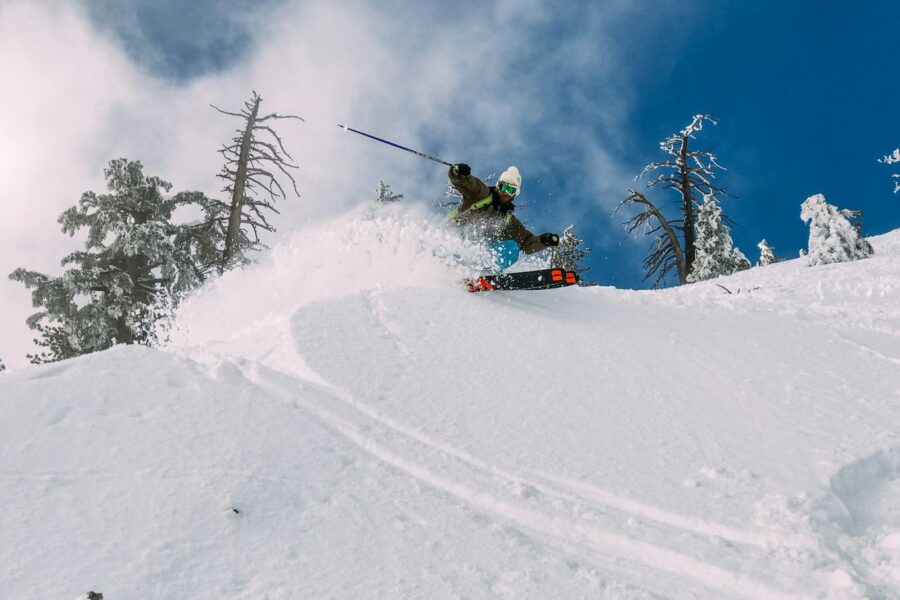 person skiing on snow-covered hill