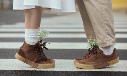 shoes, couple, road, footwear