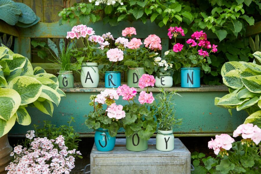 pink and white flowers on blue ceramic vase