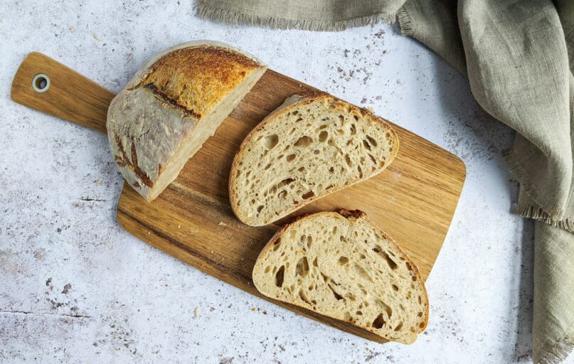 brown bread on brown wooden chopping board