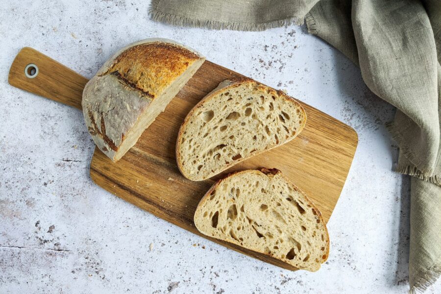 brown bread on brown wooden chopping board