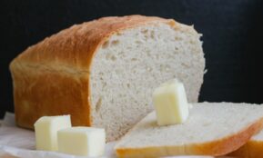 bread on white ceramic plate