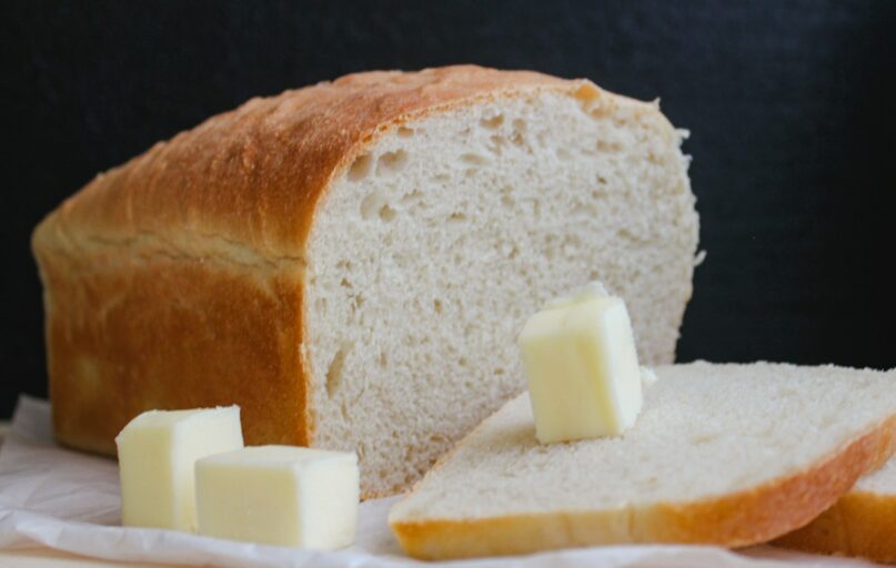 bread on white ceramic plate