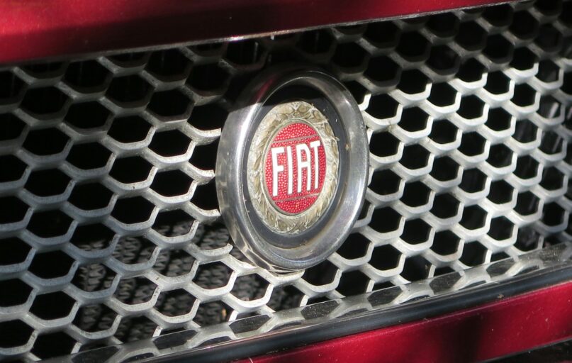 red FIAT vehicle