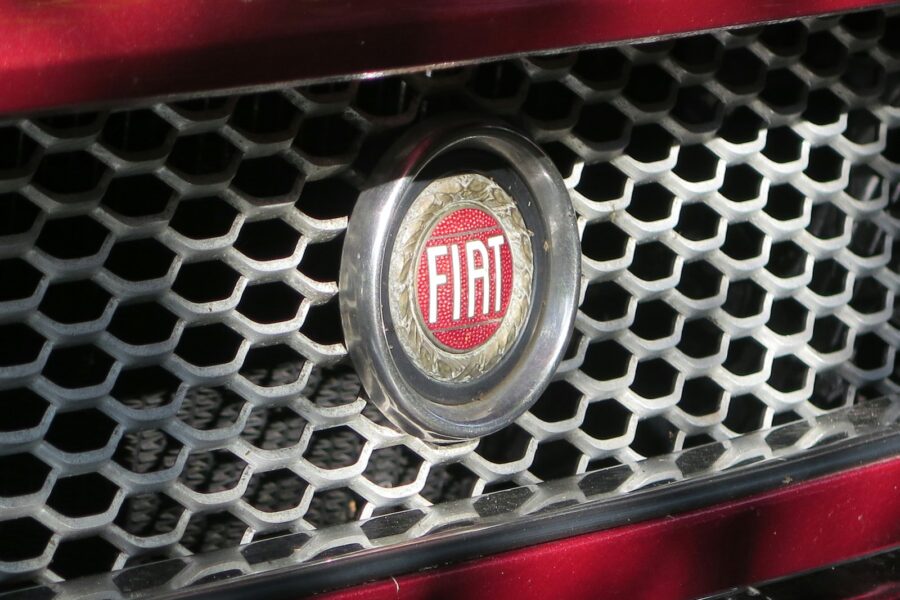 red FIAT vehicle