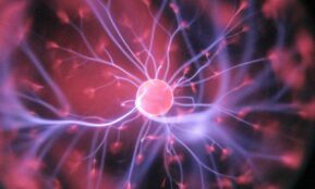 purple and pink plasma ball