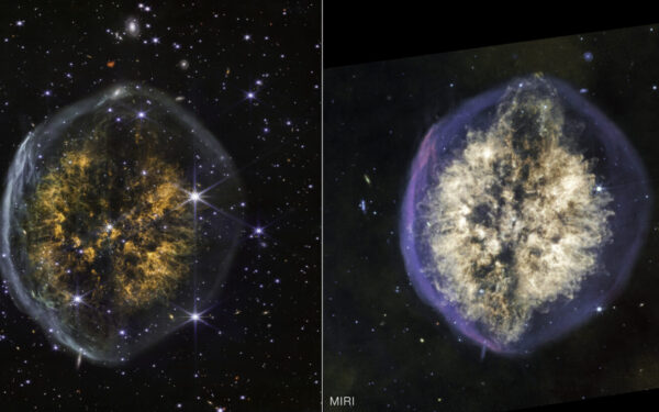 Įspūdingas kosmoso vaizdas: „James Webb Space Telescope” užfiksavo neįprastą ūką