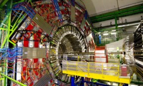 A close-up view inside CERN's Large Hadron Collider in Geneva, Switzerland.