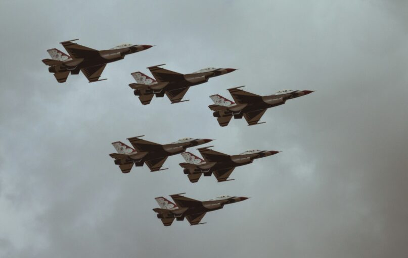 six fighter jets