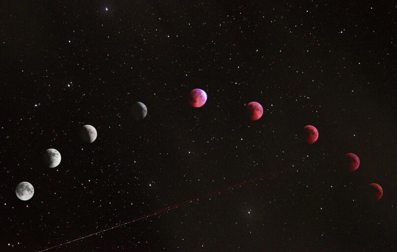 Lunar eclipse illustration
