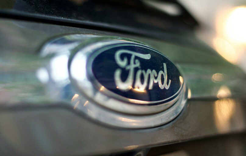 gray and black ford emblem