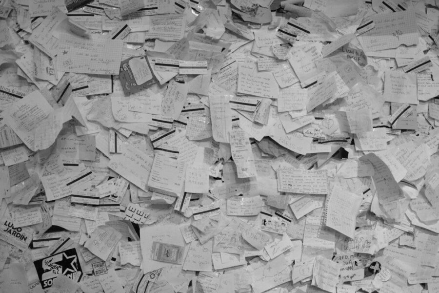 a pile of paper