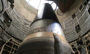 A large metal object inside of a building