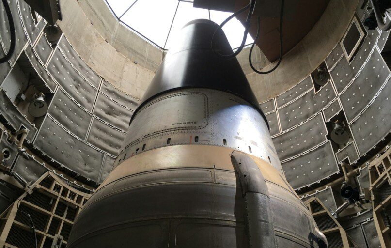 A large metal object inside of a building