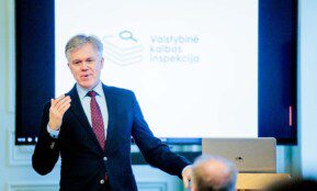 Valstybinės kalbos inspekcijos viršininkas Audrius Valotka. Josvydo Elinsko (ELTA) nuotr.