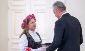 Eglė Rakauskaitė ir Gitanas Nausėda. ELTA / Julius Kalinskas nuotr.