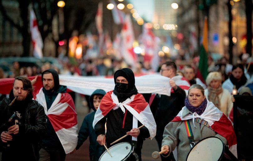 Šventinis Baltarusijos Laisvės dienos mitingas. ELTA / Josvydas Elinskas nuotr.