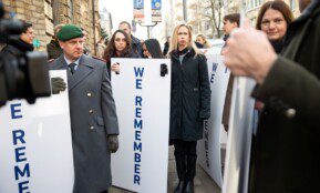 Tarptautinės Holokausto aukų atminimo dienos minėjimas Vilniuje. ELTA / Andrius Ufartas