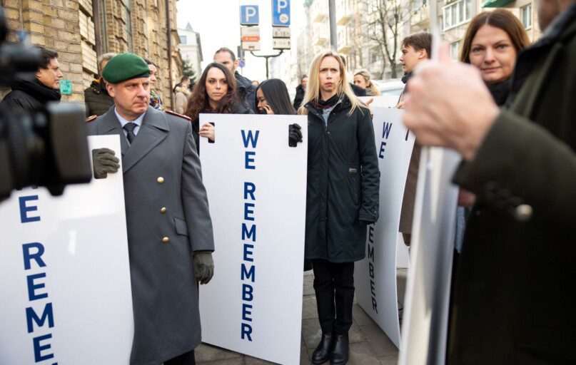 Tarptautinės Holokausto aukų atminimo dienos minėjimas Vilniuje. ELTA / Andrius Ufartas