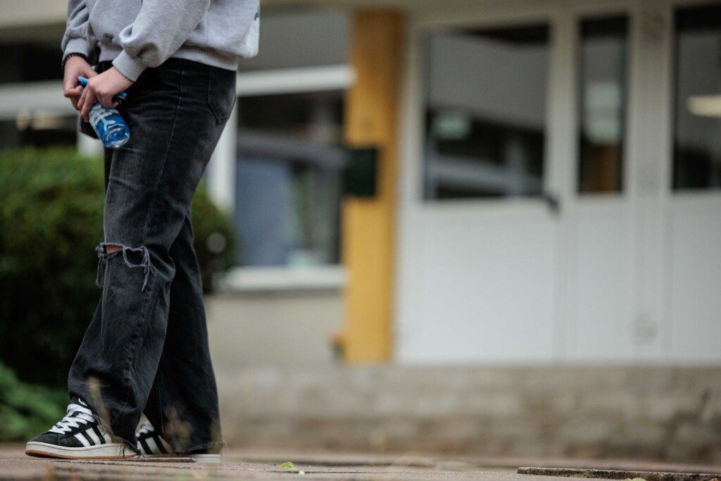 Moksleiviai po anglų kalbos egzamino. ELTA / Josvydas Elinskas nuotr.