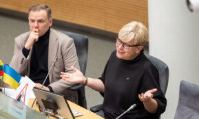 Mindaugas Lingė, Ingrida Šimonytė. ELTA / Andrius Ufartas