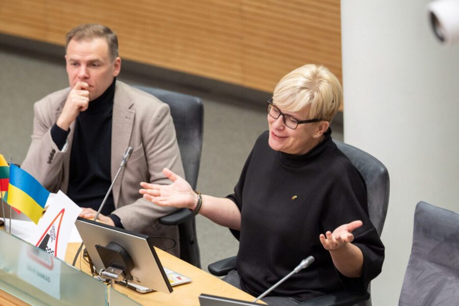 Mindaugas Lingė, Ingrida Šimonytė. ELTA / Andrius Ufartas