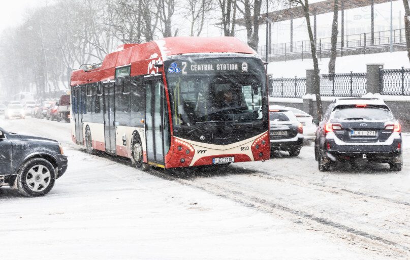 Vilniuje tęsiasi stiprus snygis. ELTA / Dainius Labutis