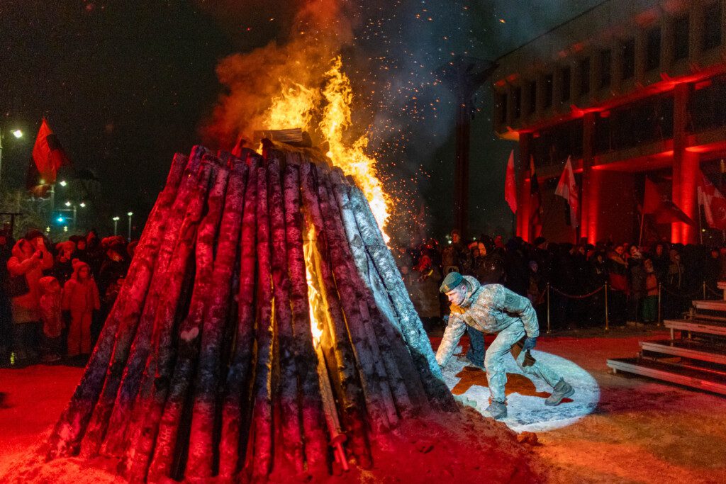 Atminimo laužų uždegimo ceremonija. ELTA / Julius Kalinskas nuotr.