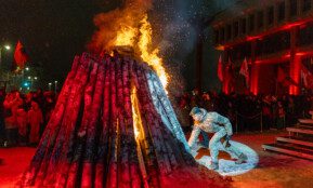 Atminimo laužų uždegimo ceremonija. ELTA / Julius Kalinskas nuotr.