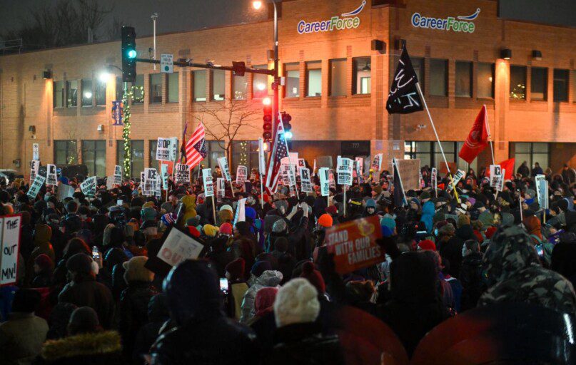 Trumpas dėl protestų Minesotoje grasina pasitelkti Sukilimo įstatymą. EPA-ELTA