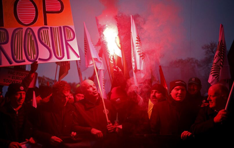 Ūkininkų protestas. EPA-ELTA nuotr.