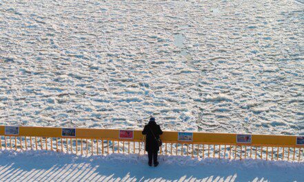 Užšalusi Neries upė Vilniuje. ELTA / Žygimantas Gedvila nuotr.