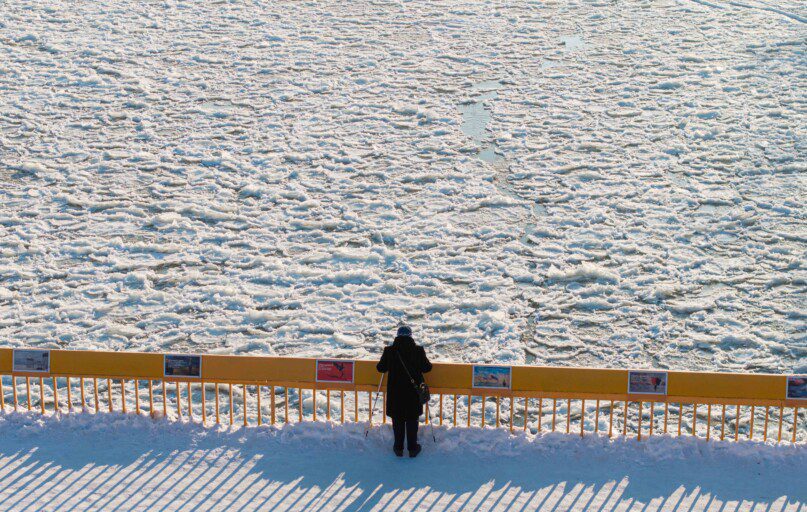 Užšalusi Neries upė Vilniuje. ELTA / Žygimantas Gedvila nuotr.