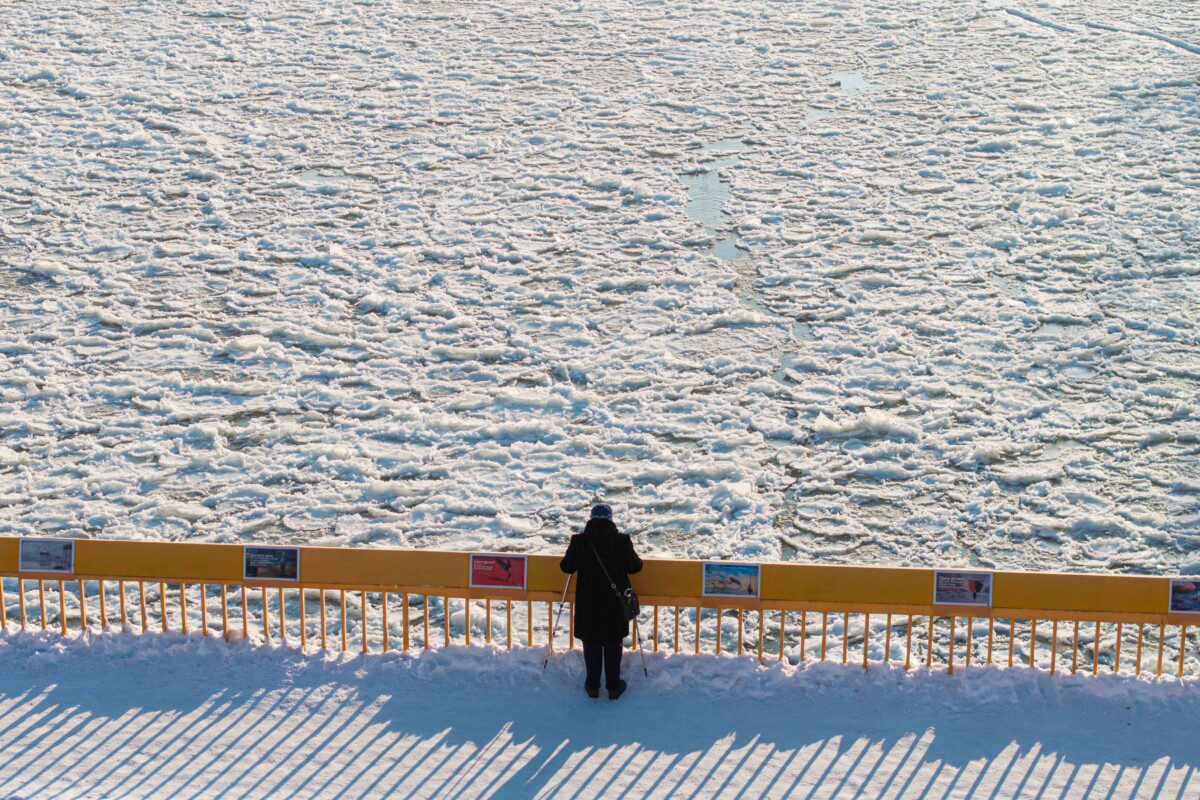 Užšalusi Neries upė Vilniuje. ELTA / Žygimantas Gedvila nuotr.