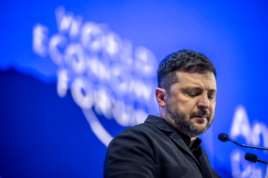 Savo kalboje Davose Zelenskis kritikavo Europos neveiklumą. EPA-ELTA