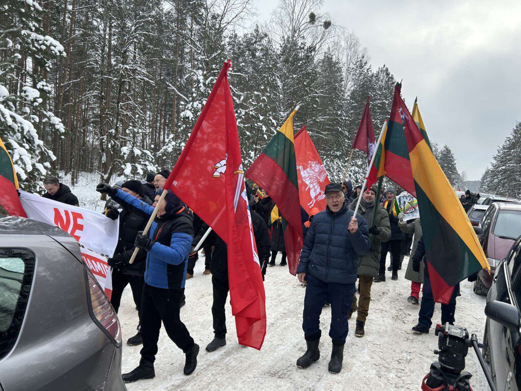 Protestas Kapčiamiestyje. ELTA nuotr.