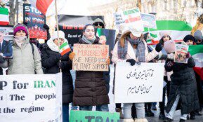 Iraniečių bendruomenės akcija. ELTA / Ervin Rauluševičius