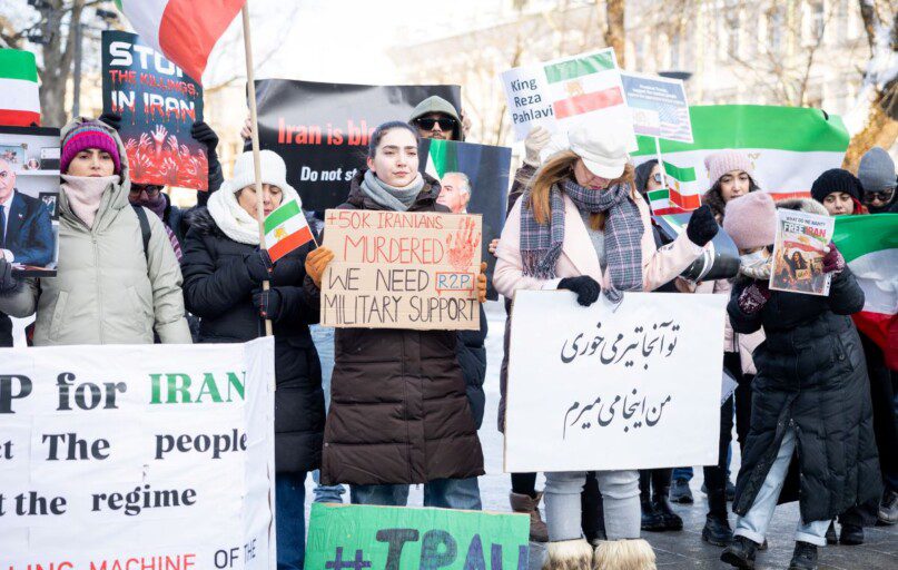 Iraniečių bendruomenės akcija. ELTA / Ervin Rauluševičius