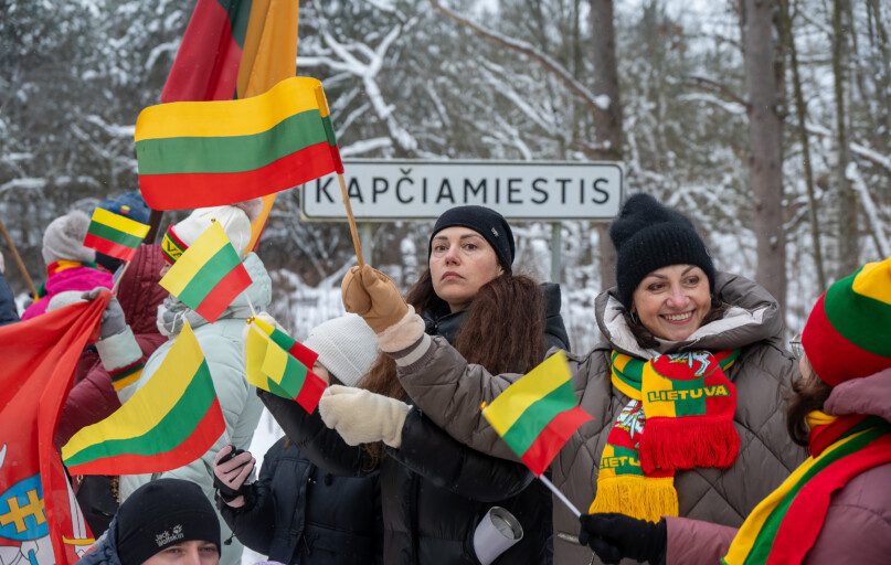 Protestas Kapčiamiestyje. ELTA nuotr.