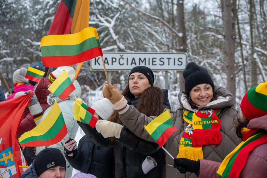Protestas Kapčiamiestyje. ELTA nuotr.