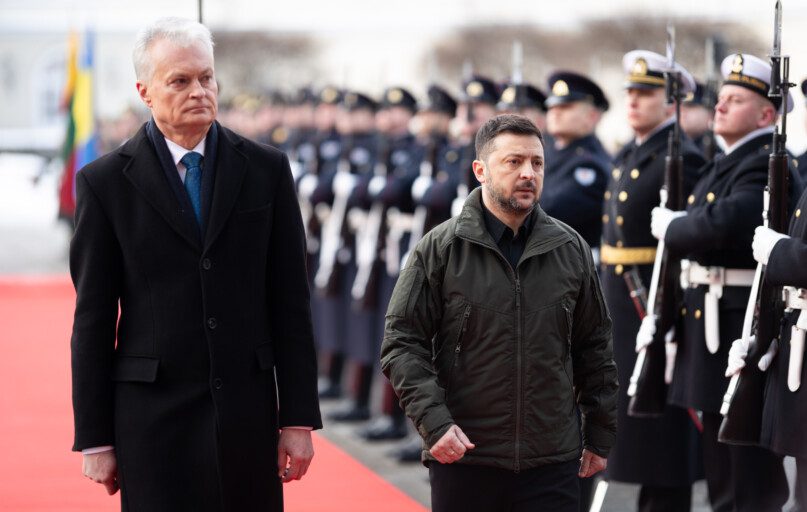 Oficiali Ukrainos pirmosios poros pasitikimo ceremonija. ELTA / Ervin Rauluševičius nuotr.